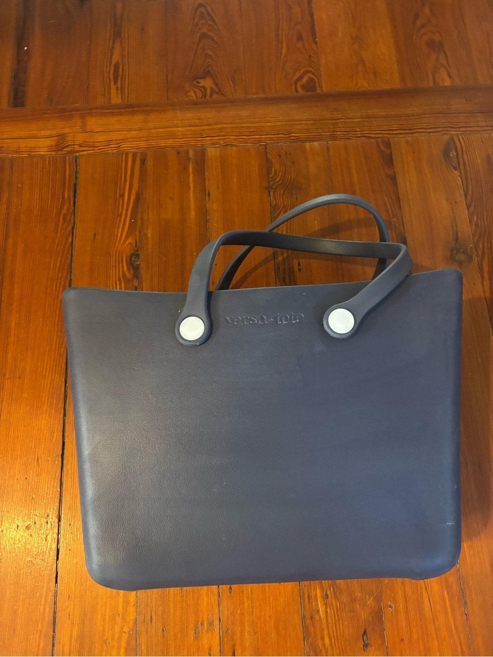 Navy Silicone Tote Bag/Beach Bag